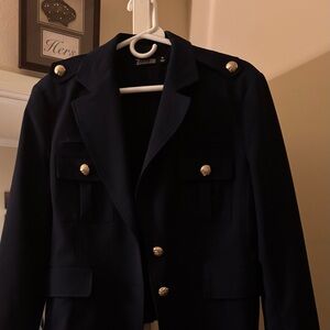New York & Company Navy Blazer with Gold Buttons